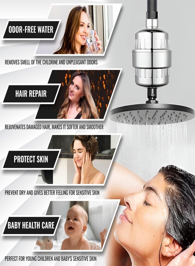 iBELL Abs Tap Filter with 15 Stage Tap Adaptors | Water Softener for Bathroom (Chrome, Metallic Finish), 28 Millimeters - Image 5